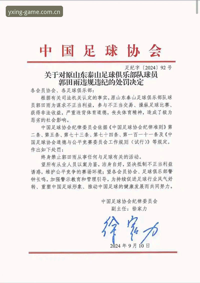 亚星APP下载安装教程 中国足协第三批禁足名单深度解析:从行业乱象看足球生态治理
